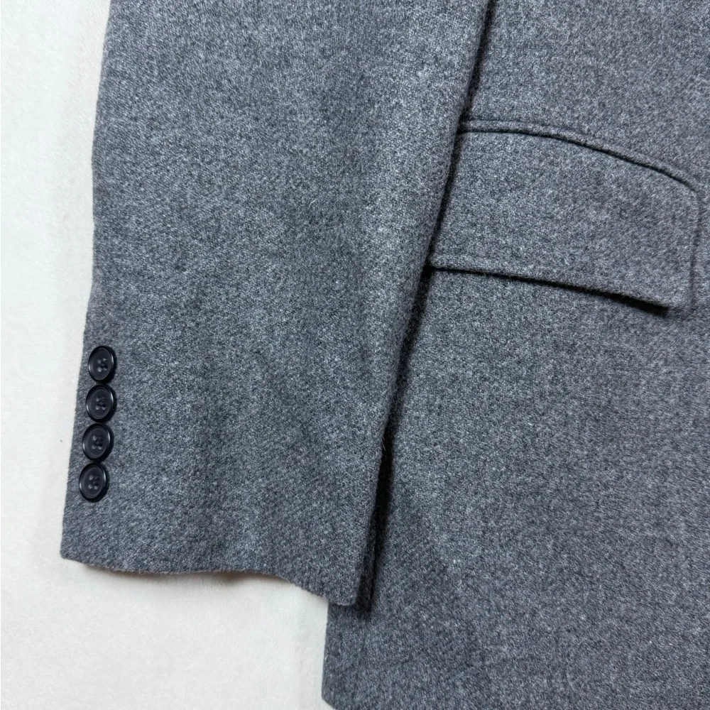 J. Crew 42R Classic Wool Blend Charcoal Gray Blazer Staple Business Coat
